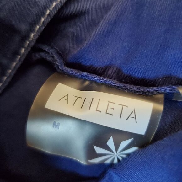 ATHLETA Women's Button Down Mini Dress Size Medium Blue - Picture 7 of 10